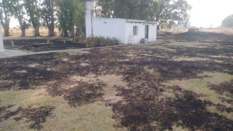 Se incendi� el predio del club Luj�n